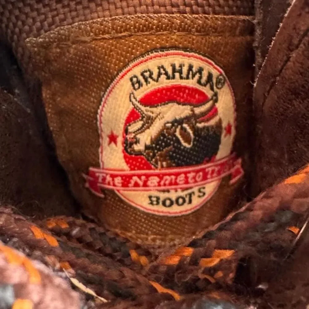 Brown sturdy leather Brahma boots Size 11